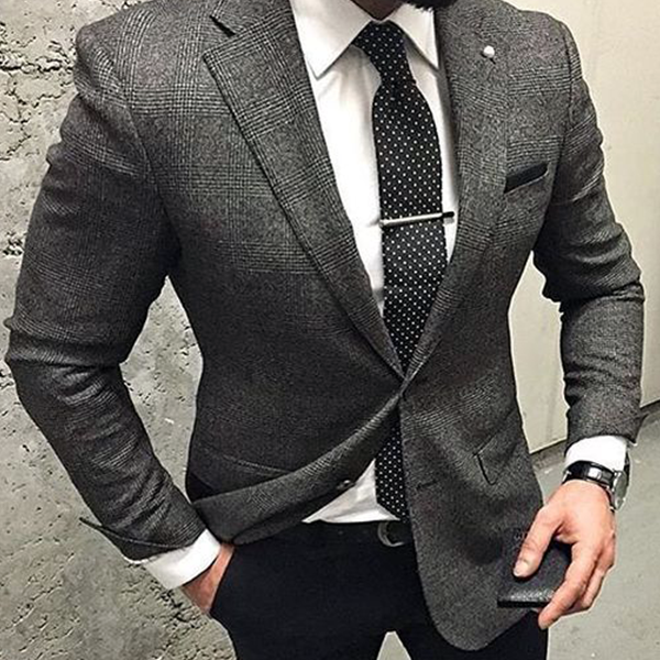 grey suit jacket with black pants｜TikTok Search