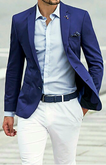 Buy Space Blue Page3 Short Jacket Set for Men Online  Tata CLiQ Luxury