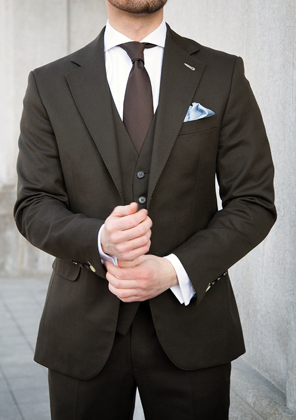 Picture of Brown Three Piece Suit