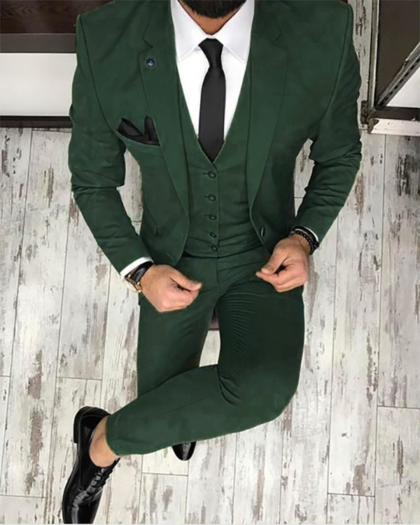 Picture of Green Three Piece Suit