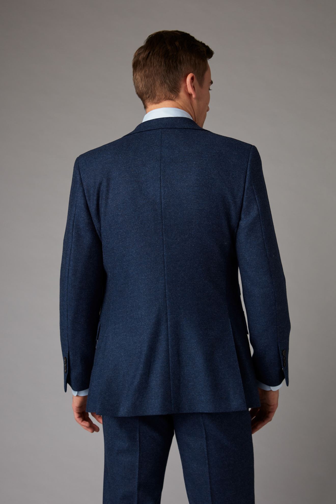 Blue Tweed Jacket Back