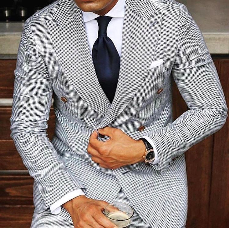 Double Breasted Dogtooth Two Piece Suit | For £299, Free Delivery | THE ...