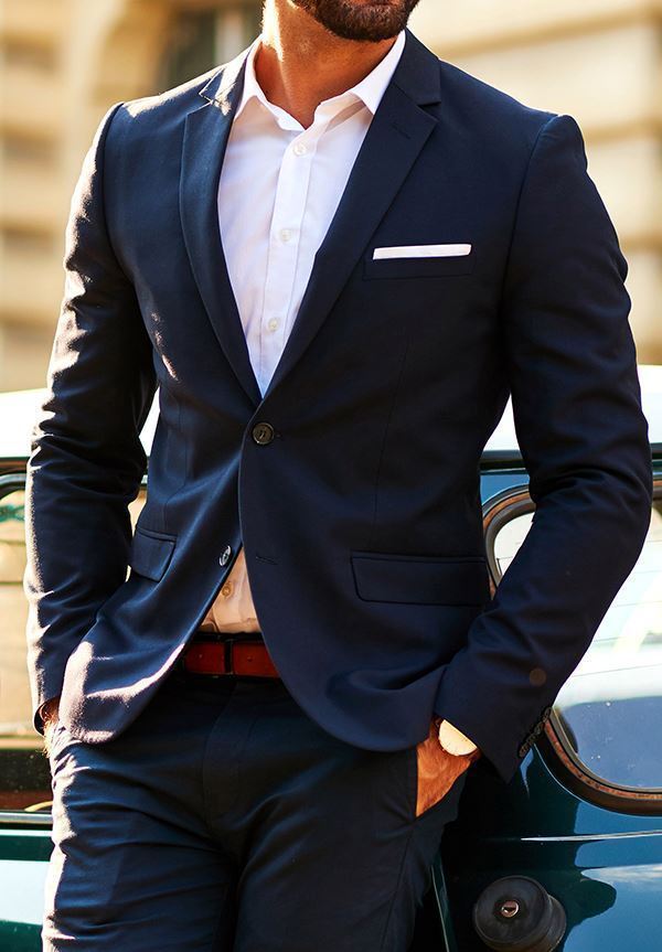 Navy two-piece suit