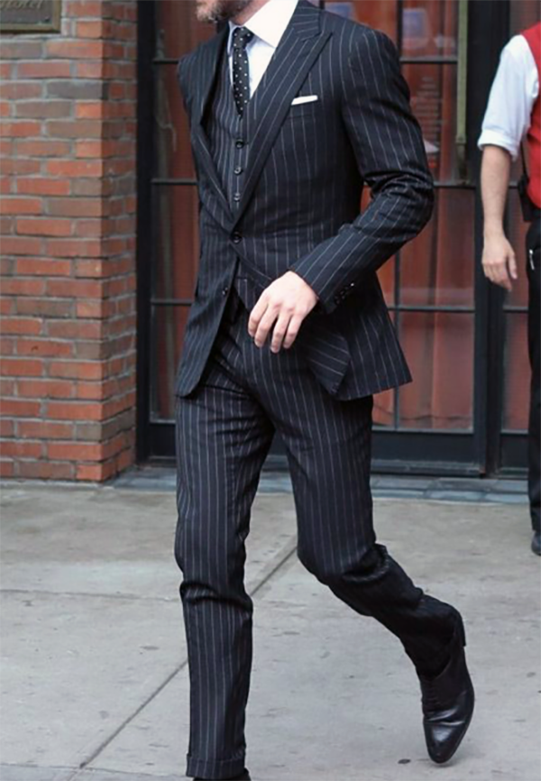 Picture of Black pin-striped two-piece suit