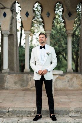 Picture of White Tuxedo with Black Trousers